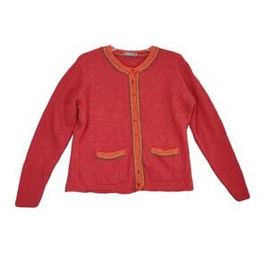 Red Baby Alpaca Cardigan